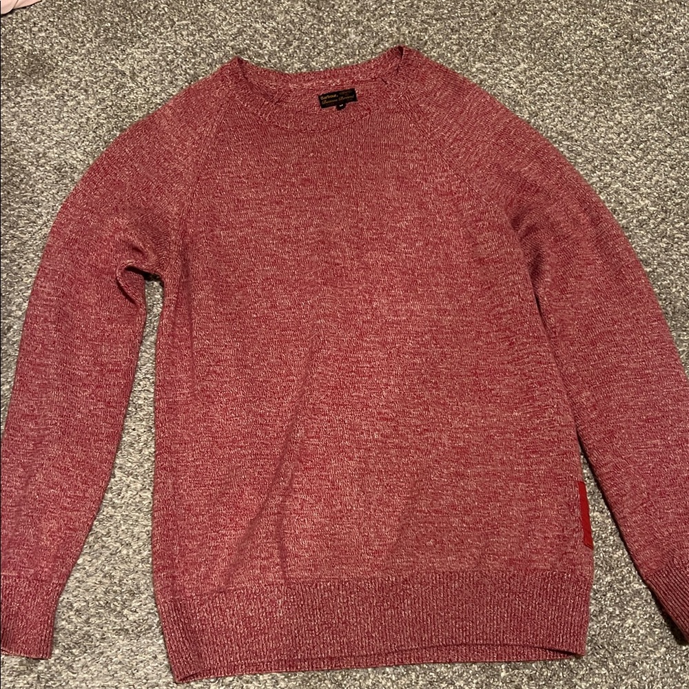 Barbour Men's Maroon Crewneck Sweater Size Medium